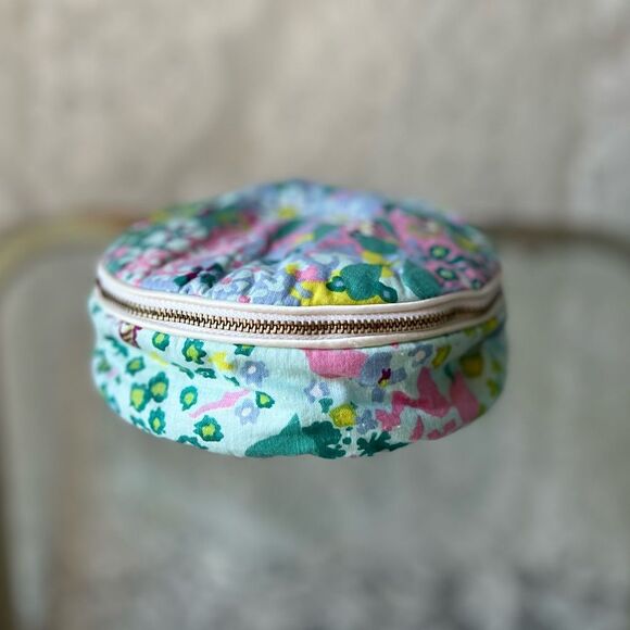 Vintage Shaxted Jewlery Travel Case / Organizer Floral Pattern Velvet Lined - Picture 7 of 9